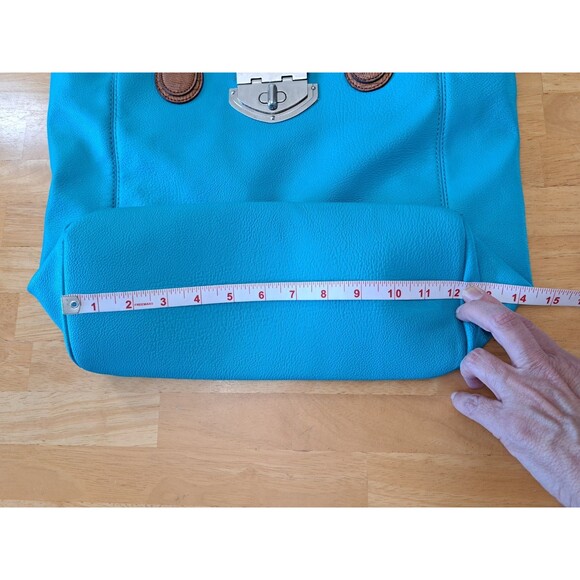 Apt 9 Turquoise Janet Tote Bag 13" X 12.25" Roomy Double Handles - Picture 3 of 12